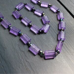Purple Necklace & Bracelet Set